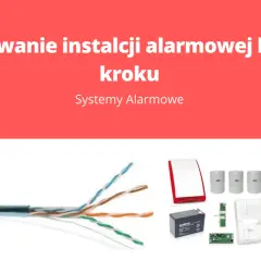 Przewody alarmowe, czujniki, syrena, akumulator i centrala alarmowa.